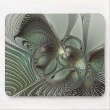 Abstracte olijf salie groene grijze fractale kunst