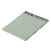 Abstracte olijf salie groene grijze fractale kunst notitieblok (Linkerzijde)