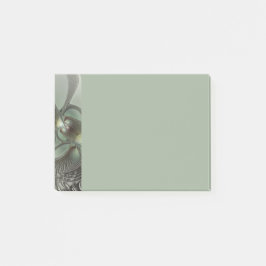 Abstracte olijf salie groene grijze fractale kunst post-it® notes