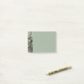 Abstracte olijf salie groene grijze fractale kunst post-it® notes (Op bureau)
