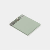 Abstracte olijf salie groene grijze fractale kunst post-it® notes (Schuin)