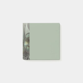 Abstracte olijf salie groene grijze fractale kunst post-it® notes