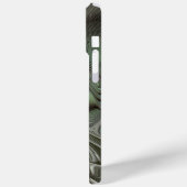 Abstracte Olijfsalie Groen Grijs Fractal Initialen Case-Mate iPhone Case (Achterkant / Links)