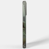 Abstracte Olijfsalie Groen Grijs Fractal Initialen Case-Mate iPhone Case (Achterkant / Rechts)