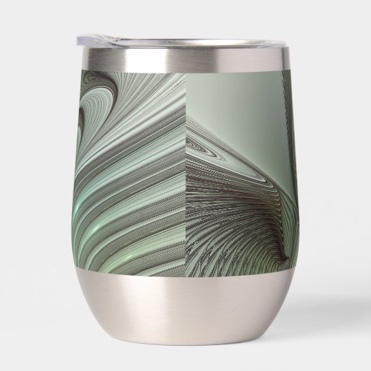 Abstracte Olijfwijze Groen Grijs Fractal Art Fanta (Rechts)