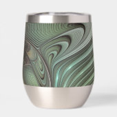 Abstracte Olijfwijze Groen Grijs Fractal Art Fanta (Achterkant)