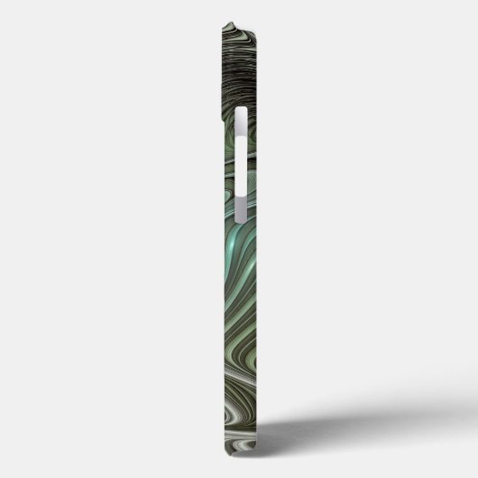 Abstracte Olijfwijze Groen Grijs Fractal Art Fanta Case-Mate iPhone Case (Achterkant / Links)