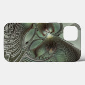 Abstracte Olijfwijze Groen Grijs Fractal Art Fanta Case-Mate iPhone Case (Achterkant (horizontaal))