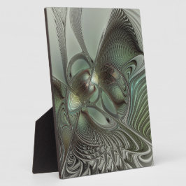 Abstracte Olijfwijze Groen Grijs Fractal Art Fanta Fotoplaat