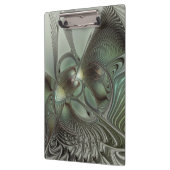 Abstracte Olijfwijze Groen Grijs Fractal Art Fanta Klembord (Links)