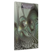 Abstracte Olijfwijze Groen Grijs Fractal Art Fanta Klembord (Rechts)