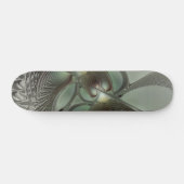 Abstracte Olijfwijze Groen Grijs Fractal Art Fanta Persoonlijk Skateboard (Horizontaal)