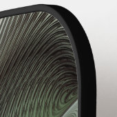 Abstracte Olijfwijze Groen Grijs Fractal Art Fanta Pickleball Paddle (Links Detail)