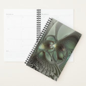 Abstracte Olijfwijze Groen Grijs Fractal Art Fanta Planner (Display)
