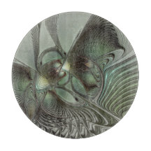 Abstracte Olijfwijze Groen Grijs Fractal Art Fanta