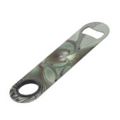 Abstracte Olijfwijze Groen Grijs Fractal Art Fanta Speed Flessenopener (Voorkant Gekanteld)