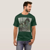 Abstracte Olijfwijze Groen Grijs Fractal Art Fanta T-shirt (Voorkant volledig)