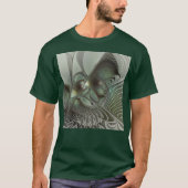 Abstracte Olijfwijze Groen Grijs Fractal Art Fanta T-shirt (Voorkant)