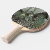 Abstracte Olijfwijze Groen Grijs Fractal Art Fanta Tafeltennisbatje (Voorkant Gekanteld)