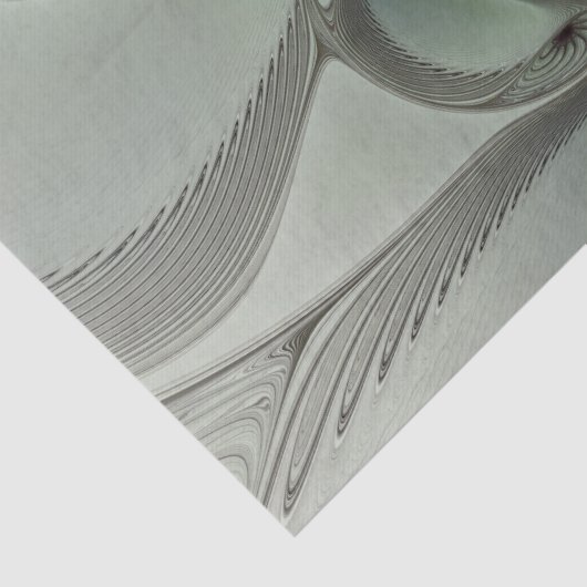 Abstracte Olijfwijze Groen Grijs Fractal Art Fanta Tissuepapier (Detail)