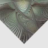 Abstracte Olijfwijze Groen Grijs Fractal Art Fanta Tissuepapier (Detail)
