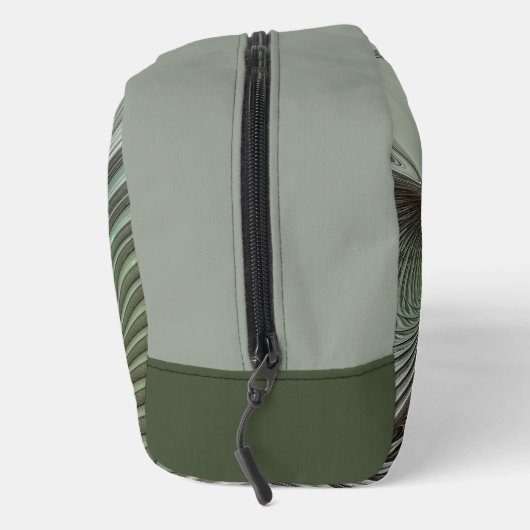 Abstracte Olijfwijze Groen Grijs Fractal Art Fanta Toilettasje (Rechts)