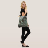 Abstracte Olijfwijze Groen Grijs Fractal Art Fanta Tote Bag (Op model)