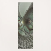 Abstracte Olijfwijze Groen Grijs Fractal Art Fanta Yogamat (Voorkant)