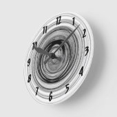 Abstracte Ombre Contemmodern Zwart Spiral Ronde Klok (Hoek)