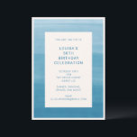 Abstracte Ombre Gradient Ocean Blue 50th Birthday Kaart<br><div class="desc">Abstracte Ombre Gradient Ocean Blue 50th Birthday Uitnodiging - alle tekst is bewerkbaar zodat deze sjabloon kan worden gebruikt voor elke leeftijd.</div>