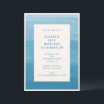 Abstracte Ombre Gradient Ocean Blue 50th Birthday Kaart<br><div class="desc">Abstracte Ombre Gradient Ocean Blue 50th Birthday Uitnodiging - alle tekst is bewerkbaar zodat deze sjabloon kan worden gebruikt voor elke leeftijd.</div>