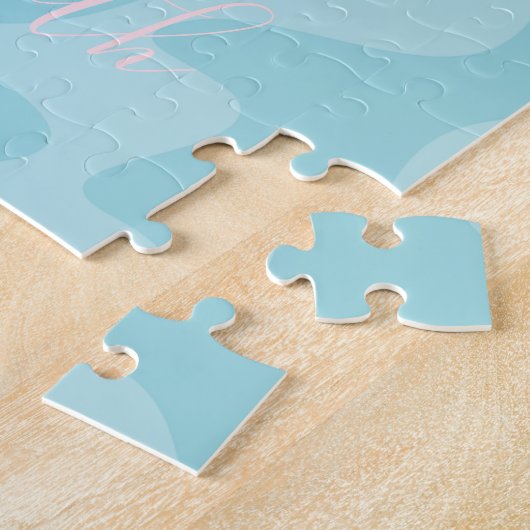 Abstracte Ombre Holographic Pineappel Legpuzzel (Zijkant)