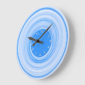 Abstracte Ombre Modern Baby Blue White Spiral Grote Klok (Hoek)