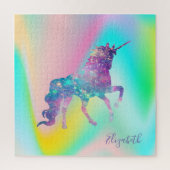 Abstracte Ombre Unicorn Holographic Legpuzzel (Verticaal)