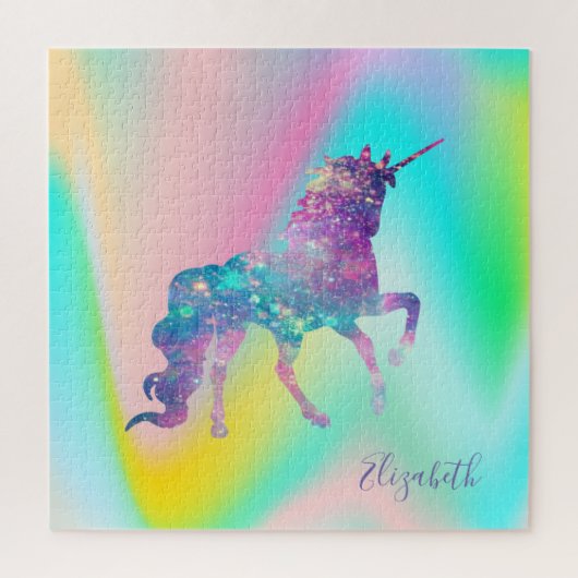 Abstracte Ombre Unicorn Holographic Legpuzzel (Verticaal)