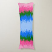 Abstracte omniromantische vlag lichaamskussen (Voorkant Verticaal)