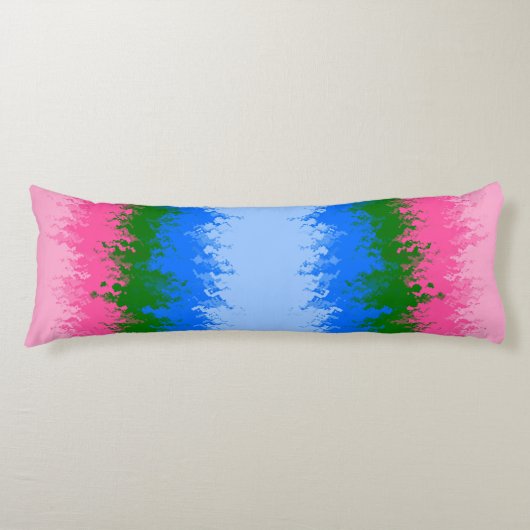 Abstracte omniromantische vlag lichaamskussen (Voorkant)