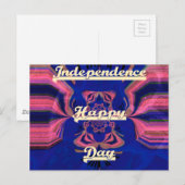 Abstracte Onafhankelijkheidsdag Celebration Art Briefkaart (Voorkant / Achterkant)