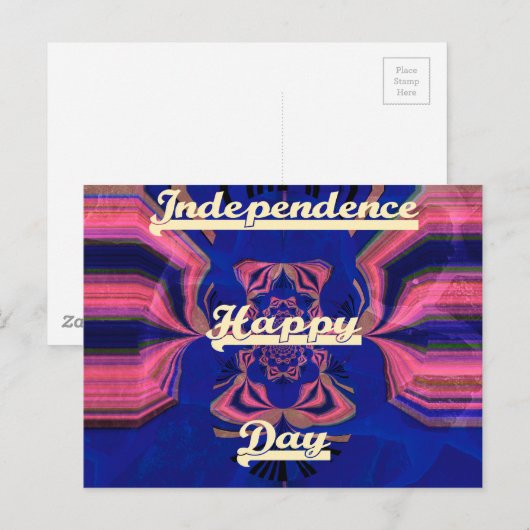 Abstracte Onafhankelijkheidsdag Celebration Art Briefkaart (Voorkant / Achterkant)