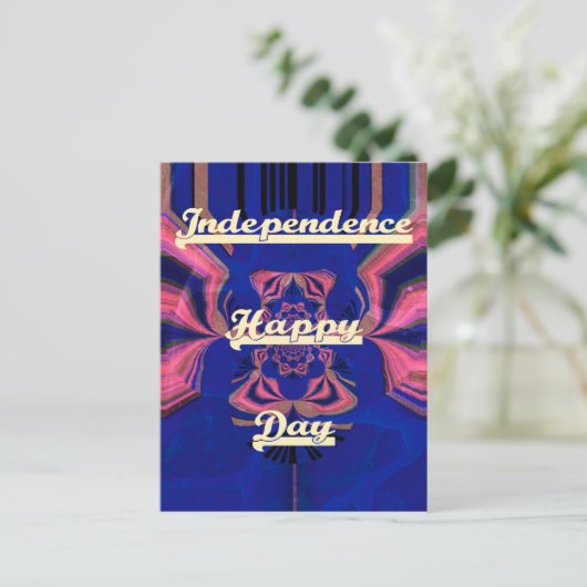 Abstracte Onafhankelijkheidsdag Celebration Art Briefkaart (Staand voorkant)