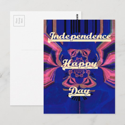 Abstracte Onafhankelijkheidsdag Celebration Art Briefkaart (Voorkant / Achterkant)