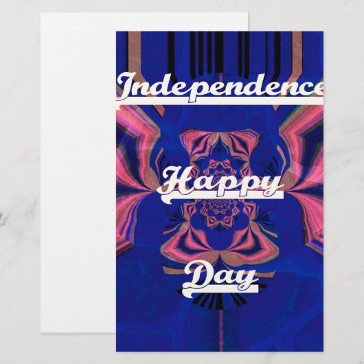 Abstracte Onafhankelijkheidsdag Celebration Art Briefpapier (Voorkant / Achterkant)
