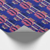 Abstracte Onafhankelijkheidsdag Celebration Art Cadeaupapier (Hoek)