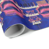 Abstracte Onafhankelijkheidsdag Celebration Art Cadeaupapier (Rol Hoek)