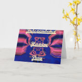 Abstracte Onafhankelijkheidsdag Celebration Art Kaart (Gele Bloem)