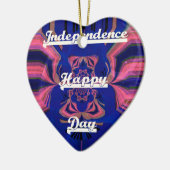 Abstracte Onafhankelijkheidsdag Celebration Art Keramisch Ornament (Links)