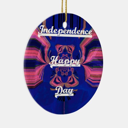 Abstracte Onafhankelijkheidsdag Celebration Art Keramisch Ornament (Rechts)