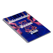 Abstracte Onafhankelijkheidsdag Celebration Art Notitieboek (Rechterzijde)