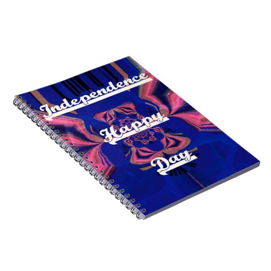 Abstracte Onafhankelijkheidsdag Celebration Art Notitieboek (Rechterzijde)