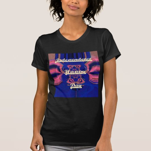 Abstracte Onafhankelijkheidsdag Celebration Art T-shirt (Voorkant)
